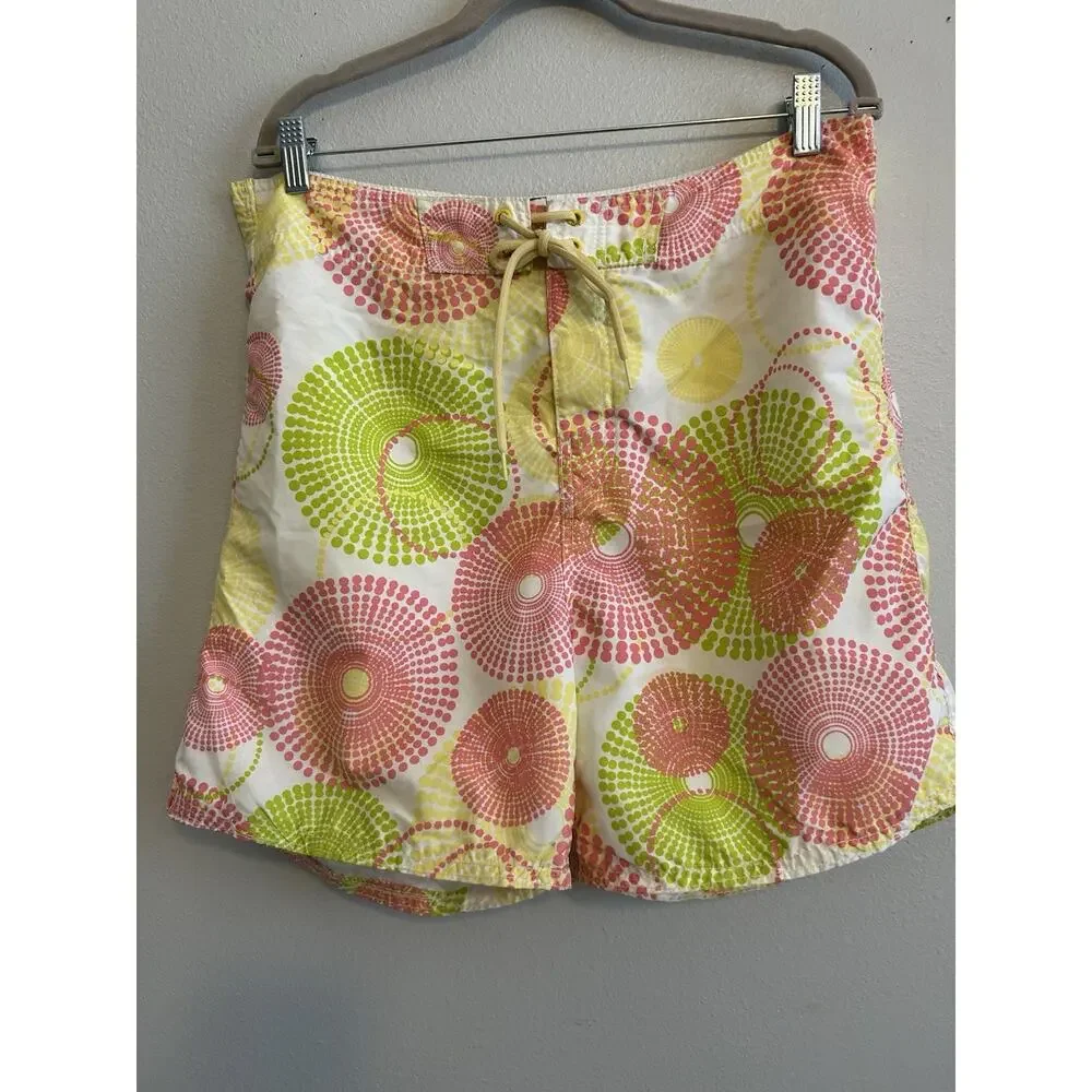VTG Y2K ONeill Mens 36 Board Shorts Swim Trunks Surfer Beach Pink Yellow 90s